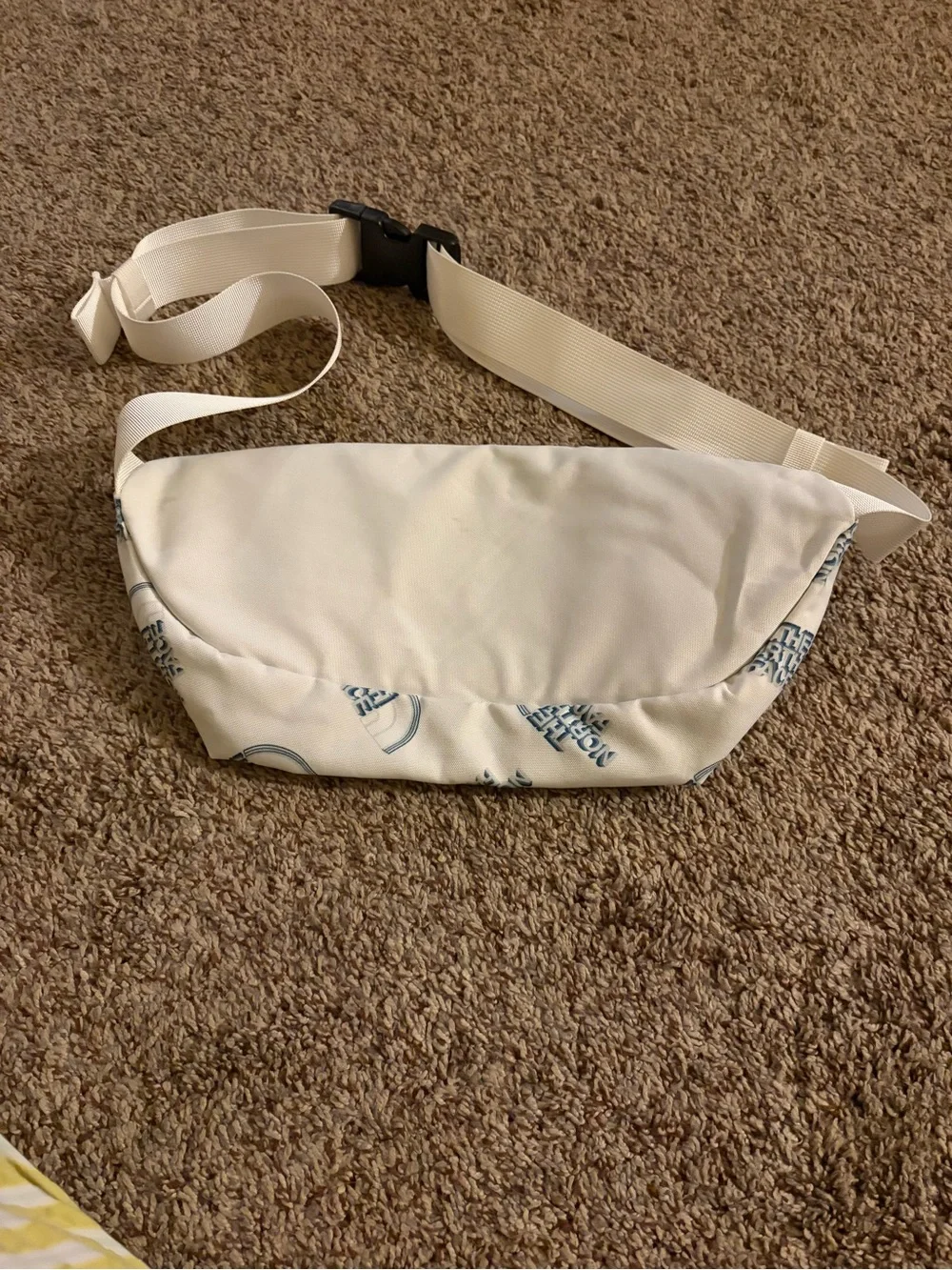 The North Face White Waist Pack with Orange Zippers